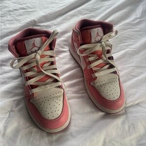 Nike Air Jordan 1 Mid Pink and White